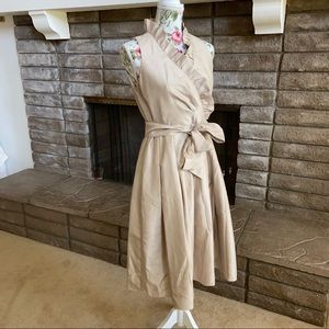 JESSICA HOWARD CHAMPAGNE SLEEVELESS DRESS SIZE 8